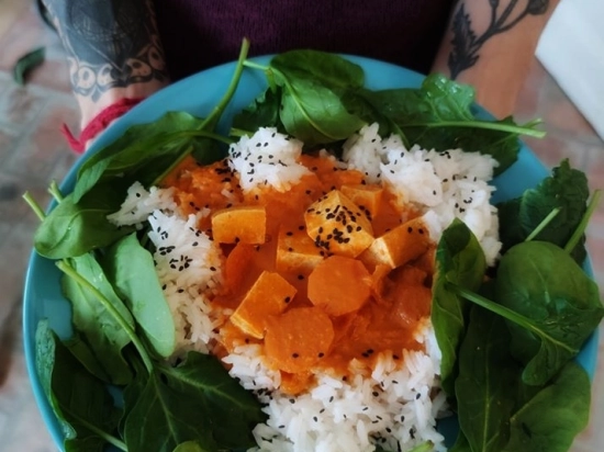 Tofu w curry