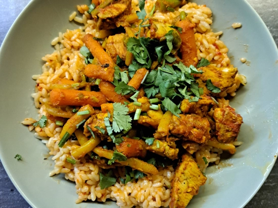 Risotto z kurczakiem i warzywami