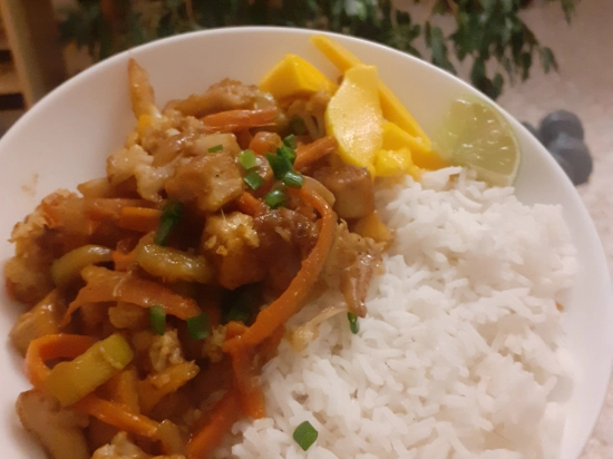 Tofu z warzywami w glazurze, wersja azjatycka VEGAN