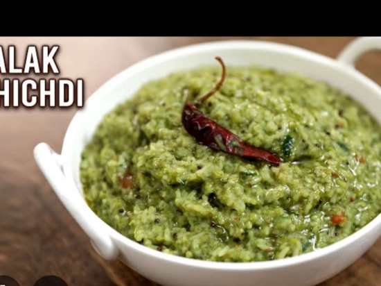 Palak daal khichdi(spinach rice)