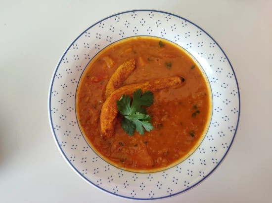 Zupa dhal z pieczoną dynią (Vegan!)