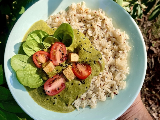 Palak tofu