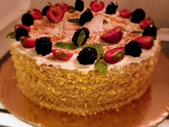 tort z mascarpone i lemoniadą