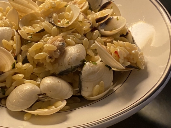 Pasta Orzo con le vongole