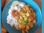 Tofu łagodne  curry z orzechami nerkowca VEGAN