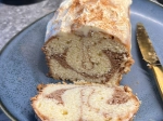 Cinnamon Swirl  Pound  Cake with Cream cheese frosting