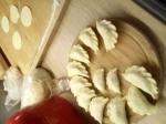 Pierogi z kapustą i mięsem z drobiu